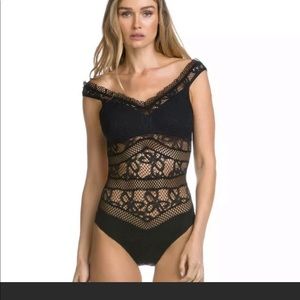 Becca one piece black bathing suit